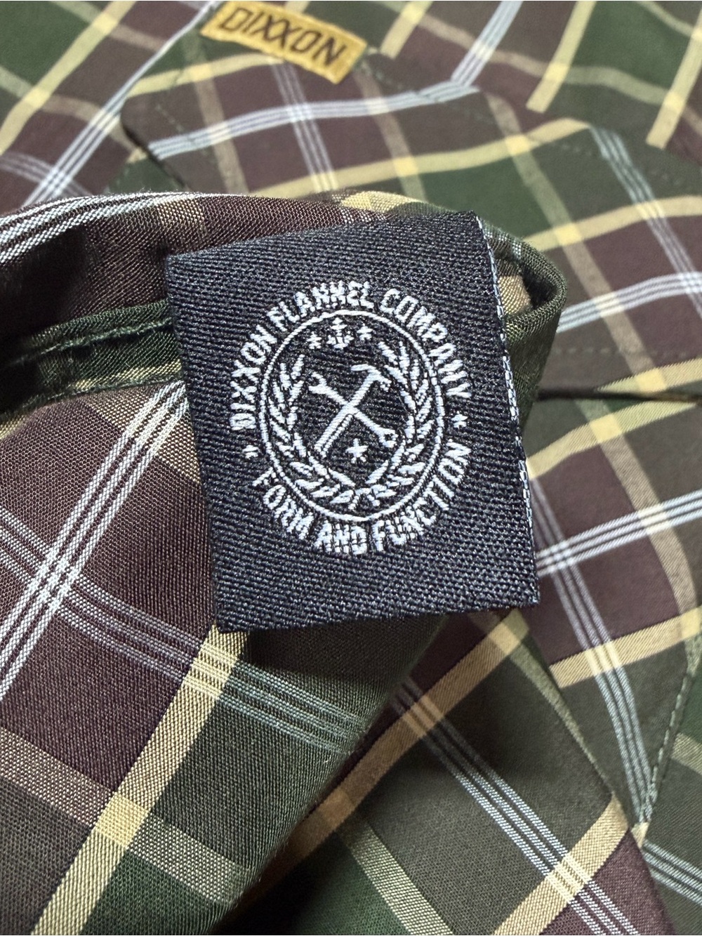 DIXXON Flannel Scotch Bamboo Blend Button Down Green Plaid Shirt Anchorman M - Picture 11 of 14